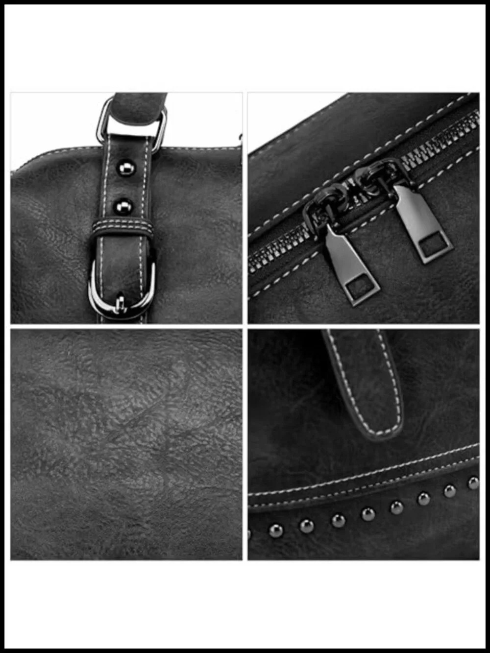Vintage Faux Leather Satchel Crossbody Bag Adjustable Strap Doctor Purse